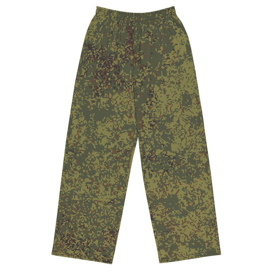 Russian EMR Digital Woodland CAMO unisex wide-leg pants - 2XS - Unisex Wide-Leg Pants