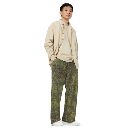 Russian EMR Digital Woodland CAMO unisex wide-leg pants - Unisex Wide-Leg Pants