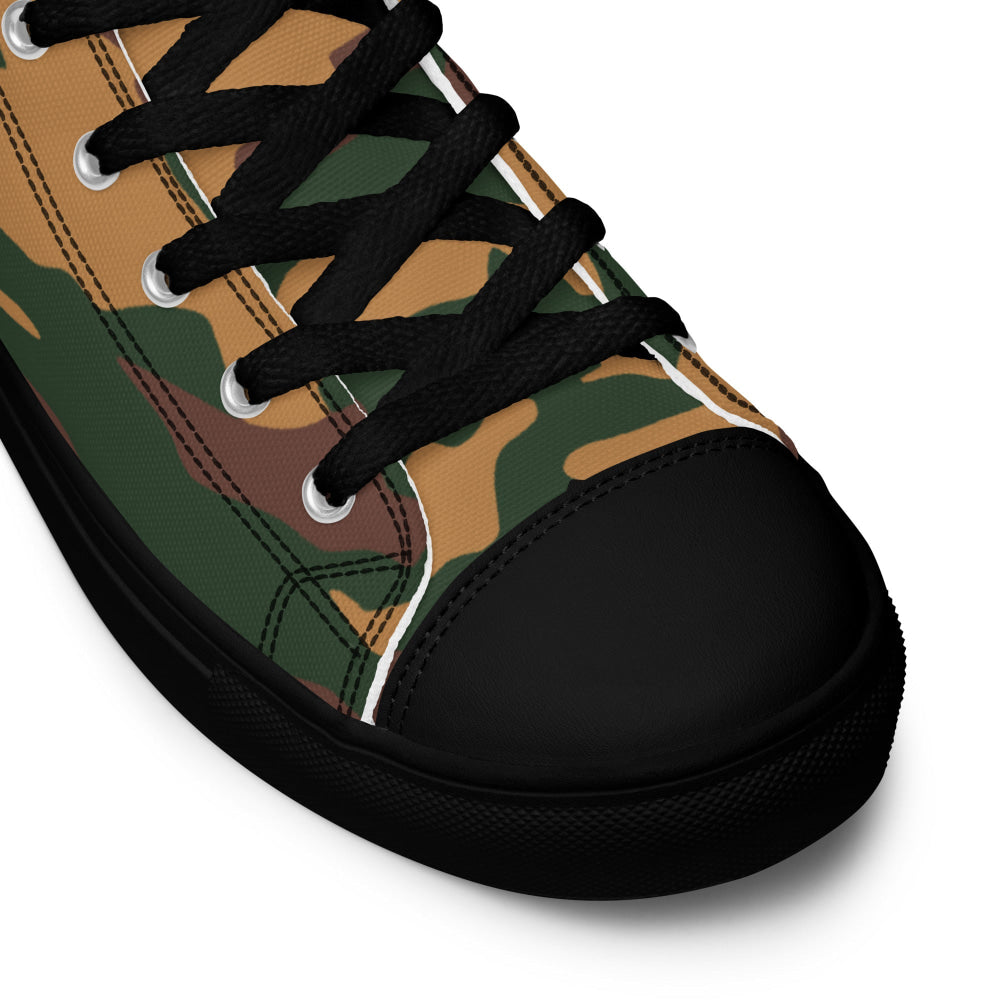 Russian Flora Arbuz Mountain CAMO Men’s high top canvas shoes - Mens High Top Canvas Shoes