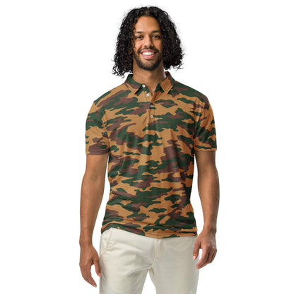 Russian Flora Arbuz Mountain CAMO Men’s slim fit polo - Mens Slim Fit Polo