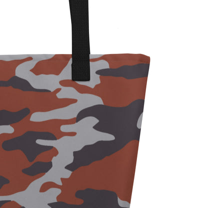 Russian Flora Red CAMO Large Tote Bag