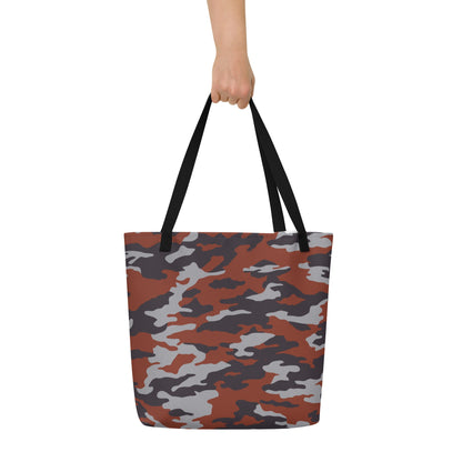 Russian Flora Red CAMO Large Tote Bag
