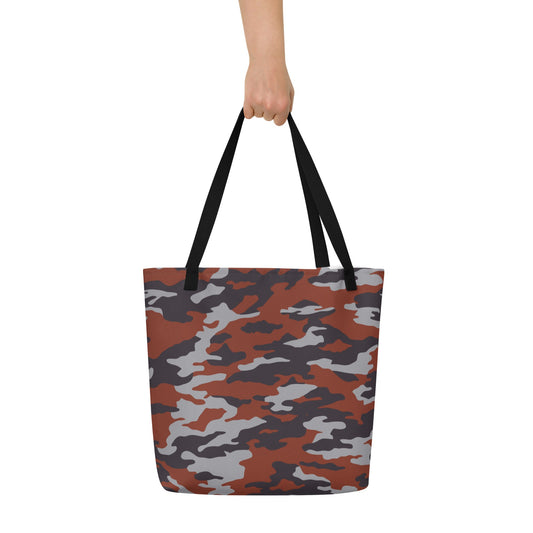 Russian Flora Red CAMO Large Tote Bag