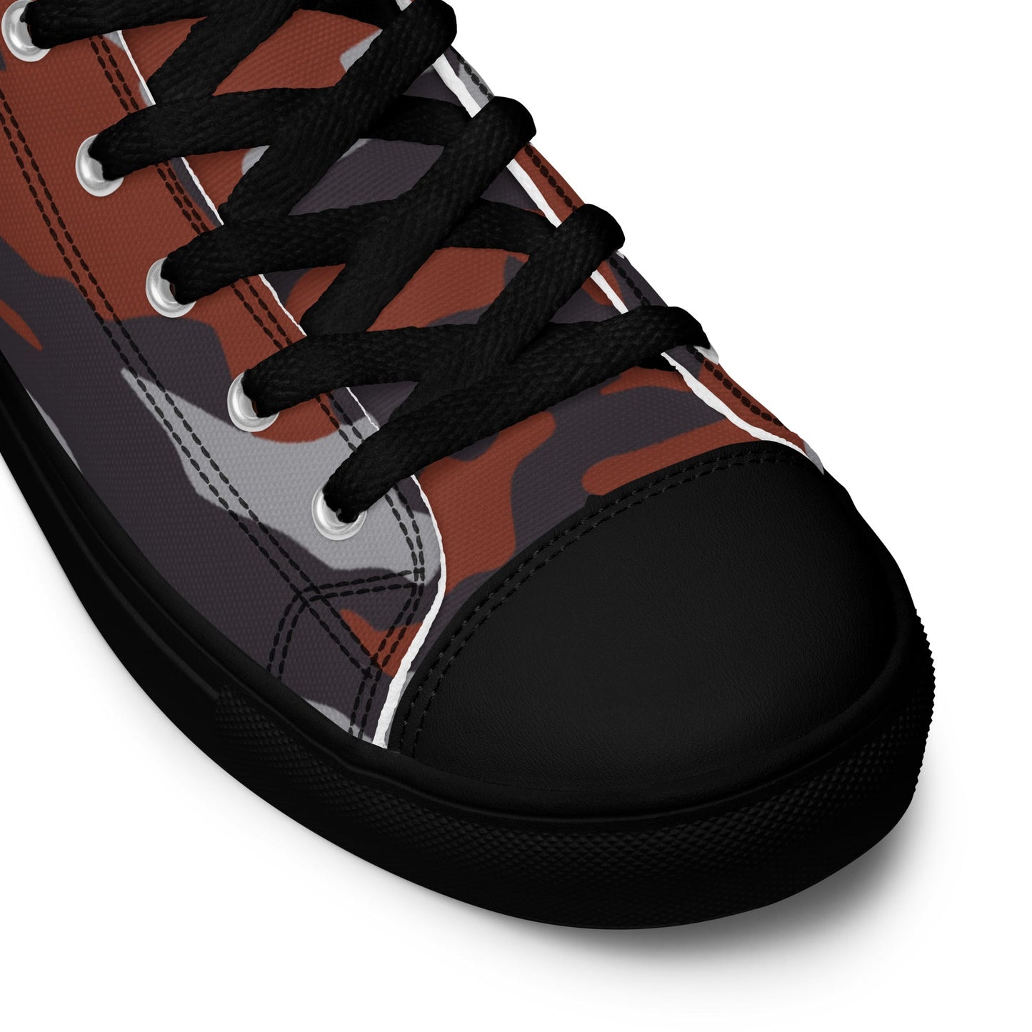 Russian Flora Red CAMO Mens High-Top Canvas Shoes