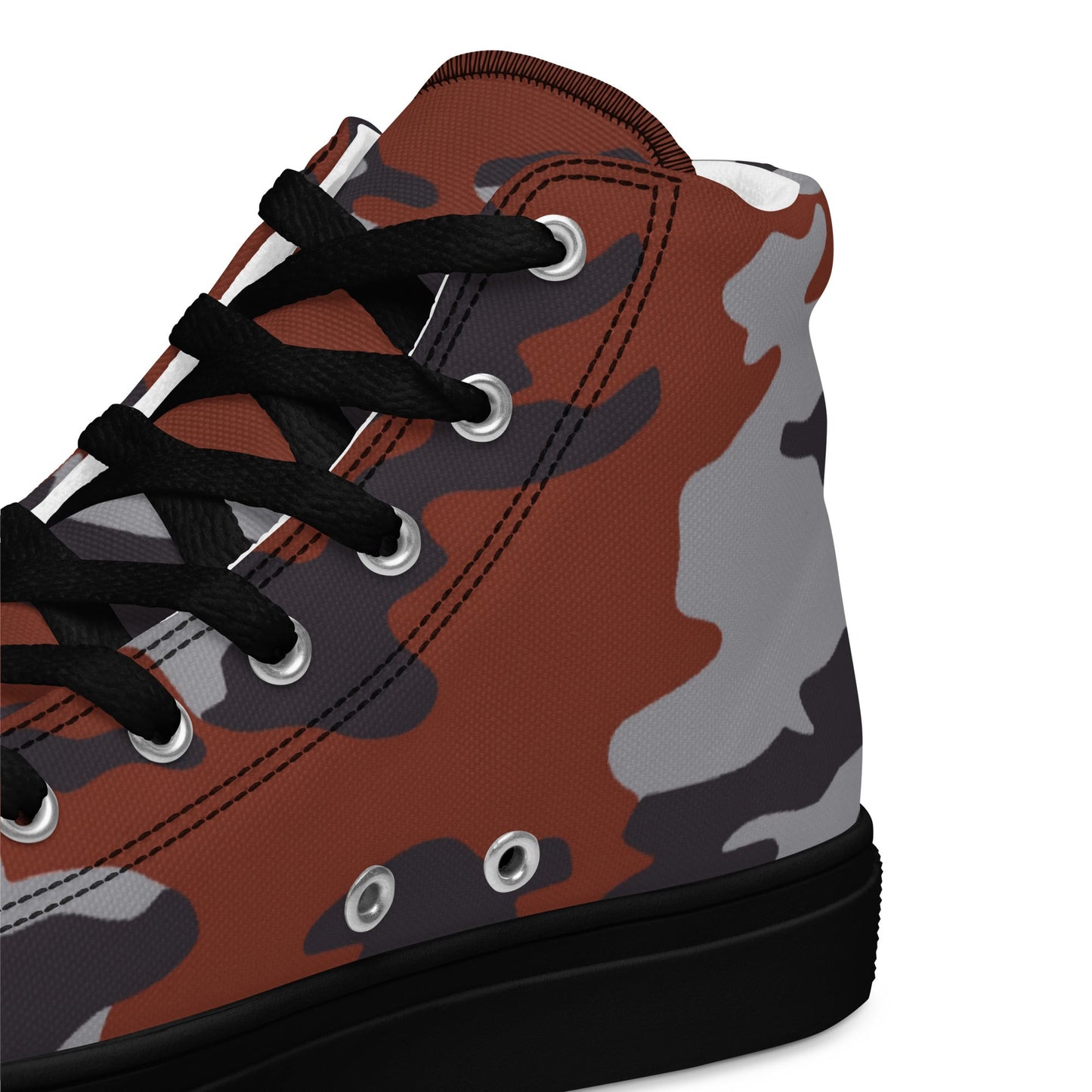 Russian Flora Red CAMO Mens High-Top Canvas Shoes