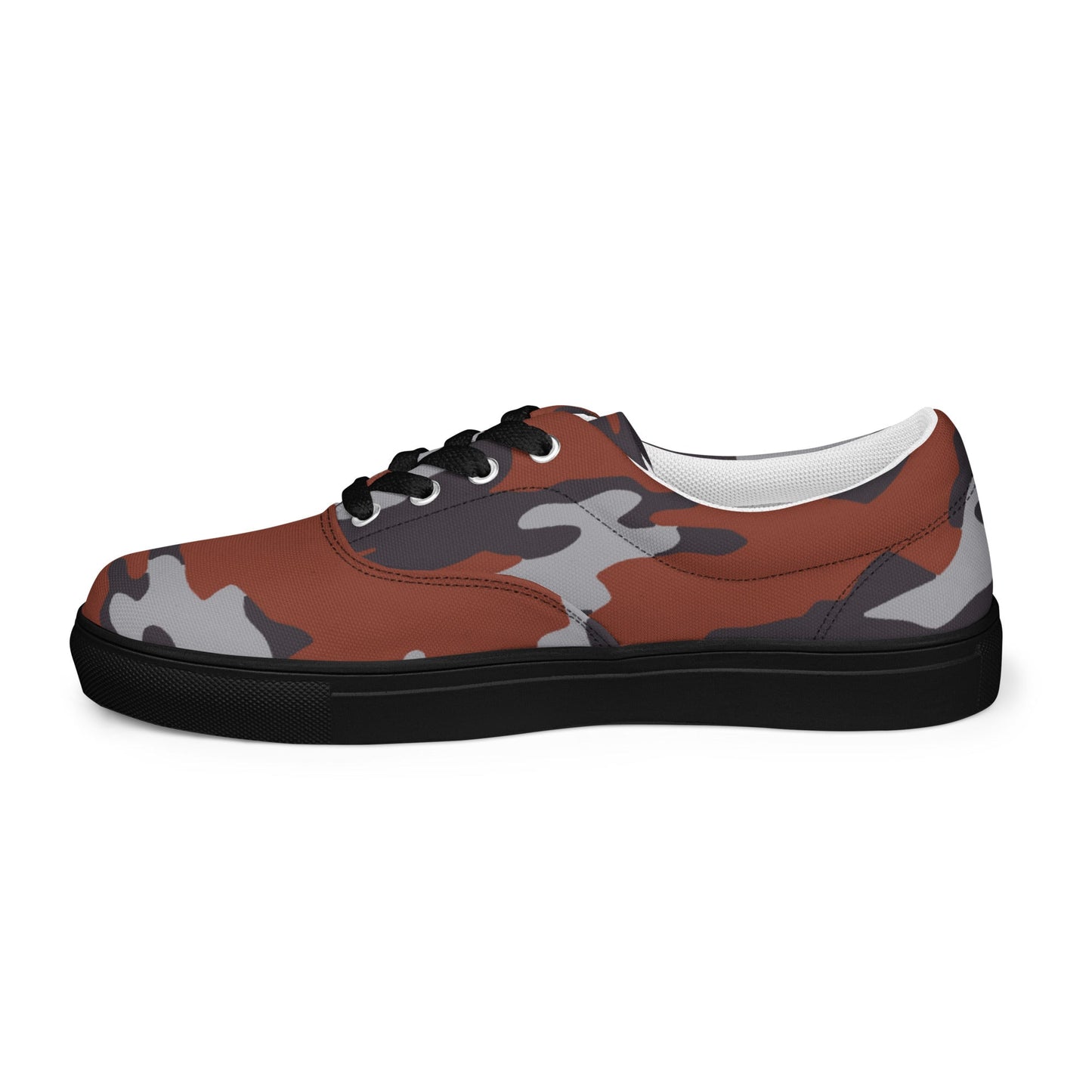 Russian Flora Red CAMO Mens Lace-Up Canvas Shoes - Lace-up