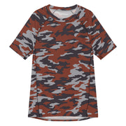 Flora Red Russian CAMO Mens Short-Sleeve Rash Guard - 2XS - SS