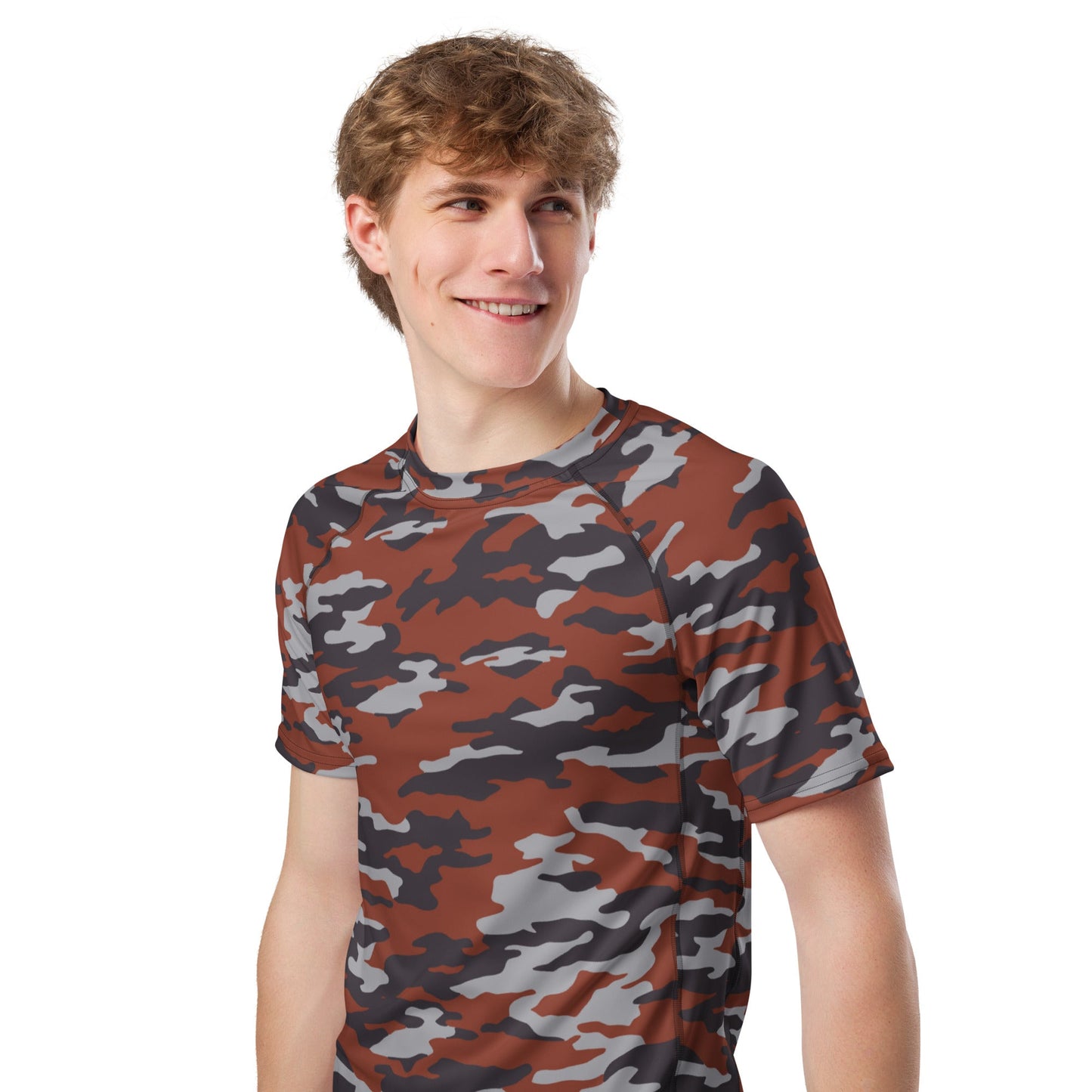 Russian Flora Red CAMO Mens Short-Sleeve Rash Guard