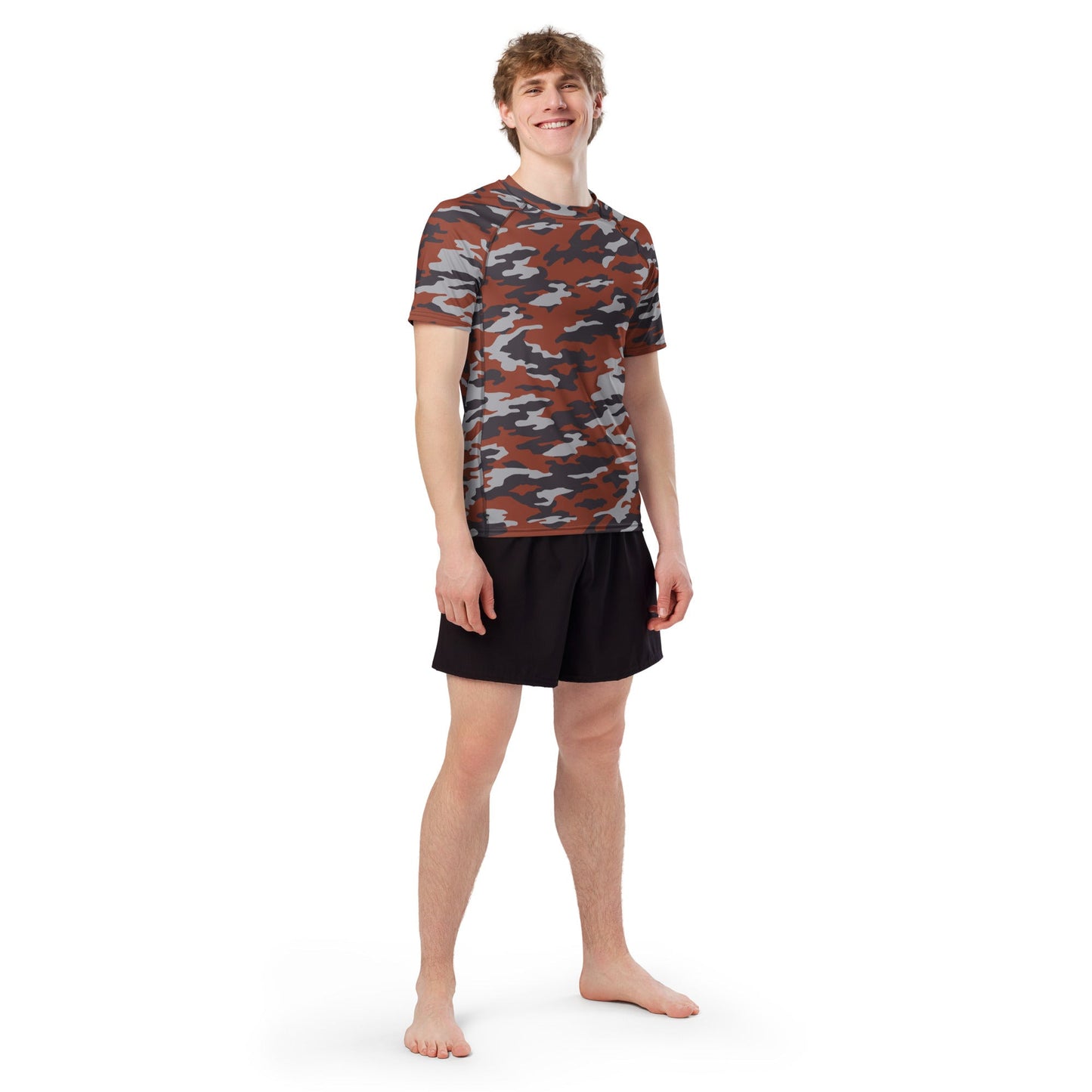 Russian Flora Red CAMO Mens Short-Sleeve Rash Guard
