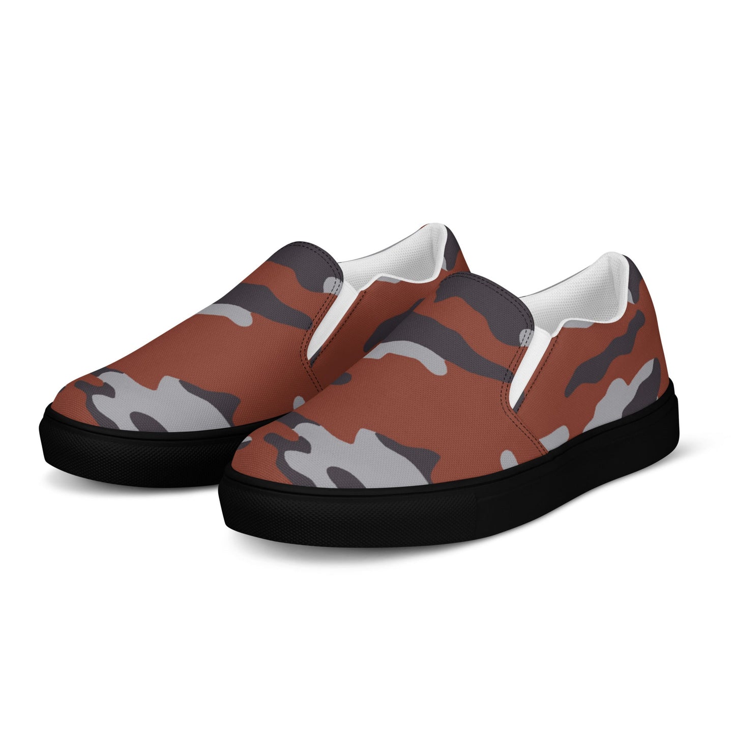Russian Flora Red CAMO Mens Slip-On Canvas Shoes