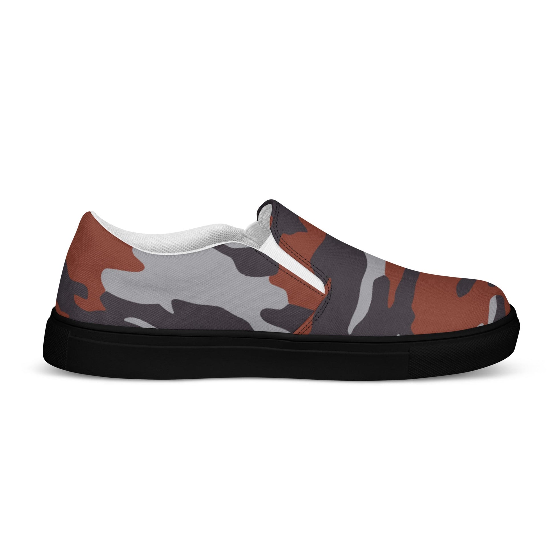 Russian Flora Red CAMO Mens Slip-On Canvas Shoes