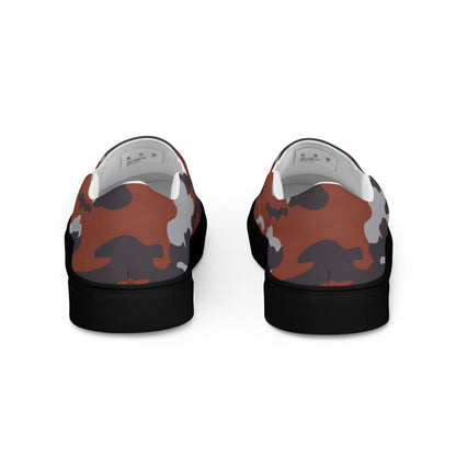 Russian Flora Red CAMO Mens Slip-On Canvas Shoes