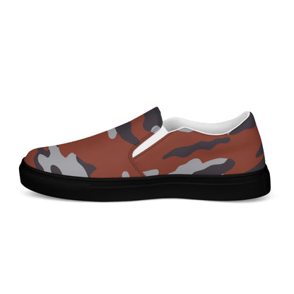 Russian Flora Red CAMO Mens Slip-On Canvas Shoes