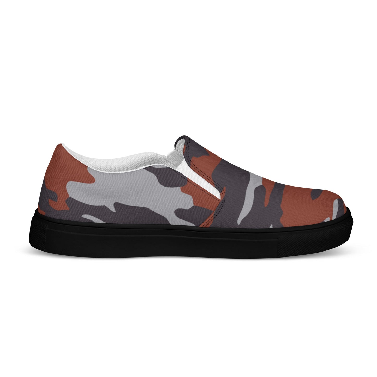 Russian Flora Red CAMO Mens Slip-On Canvas Shoes