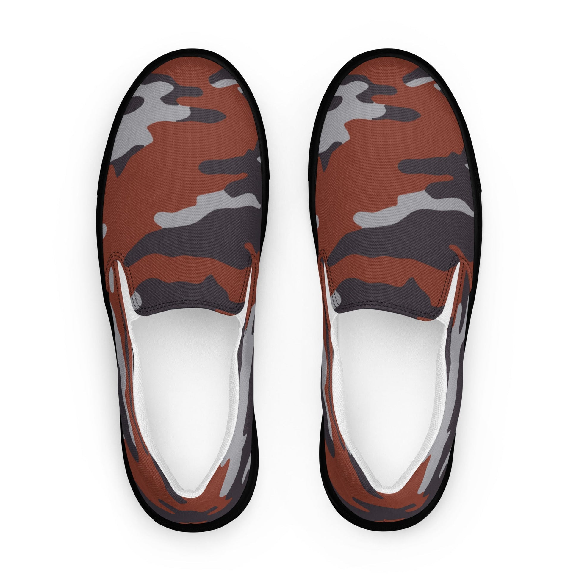 Russian Flora Red CAMO Mens Slip-On Canvas Shoes