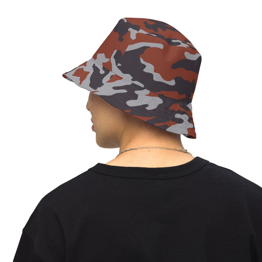 Russian Flora Red CAMO Reversible Bucket Hat - XS