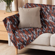 Flora Red Russian CAMO Sherpa Blanket