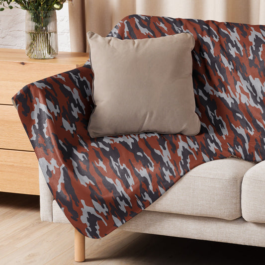 Russian Flora Red CAMO Sherpa Blanket