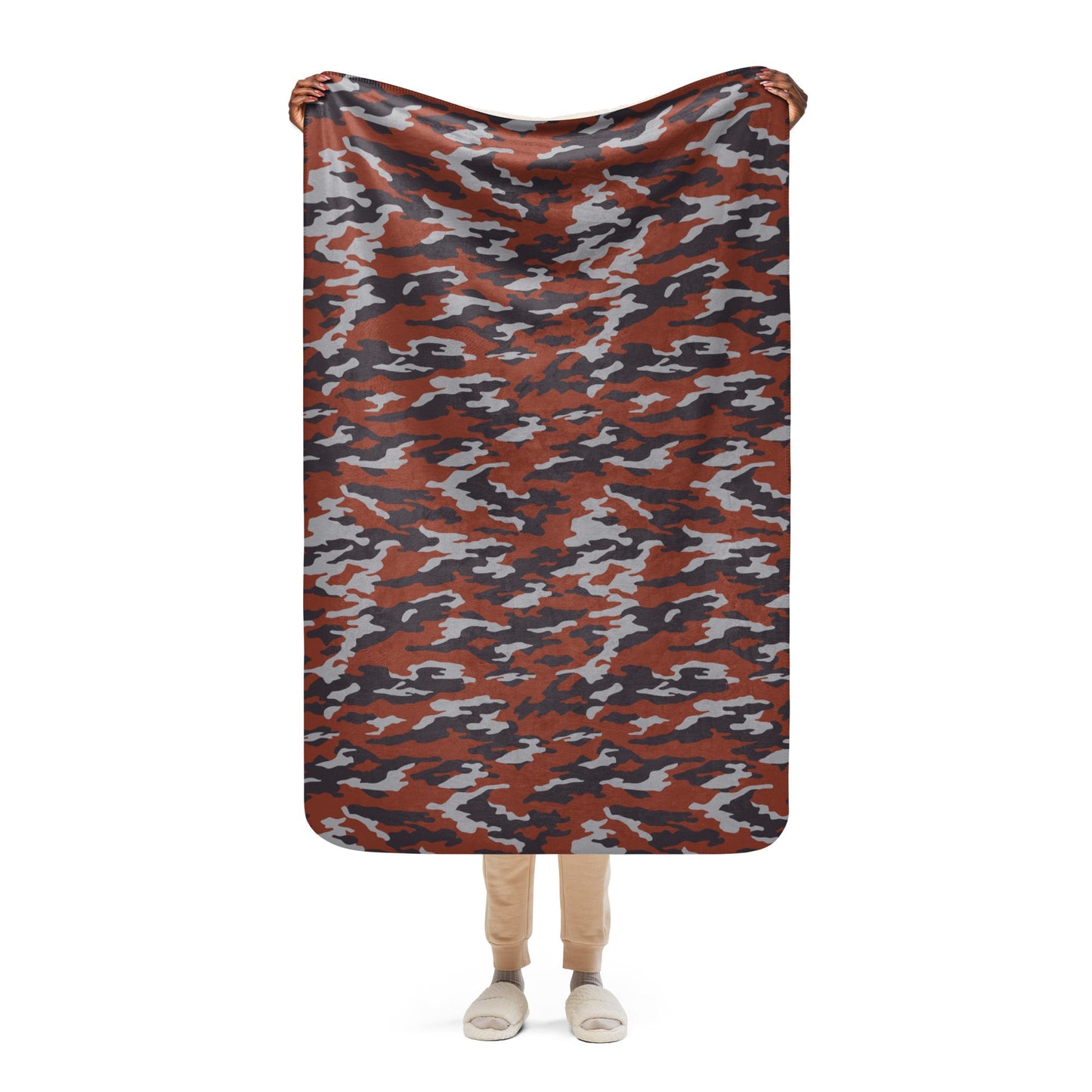 Russian Flora Red CAMO Sherpa Blanket - 37″×57″
