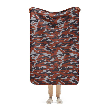 Russian Flora Red CAMO Sherpa Blanket - 37″×57″