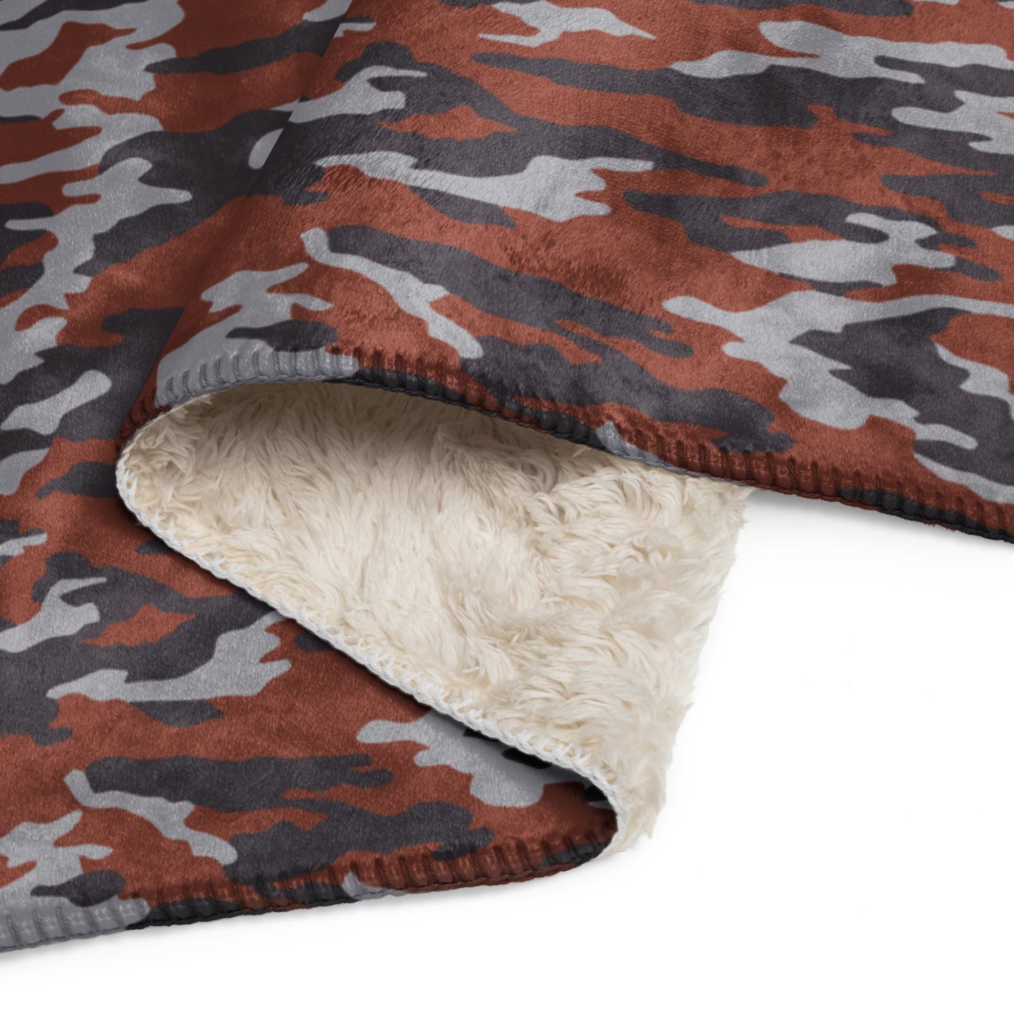 Russian Flora Red CAMO Sherpa Blanket
