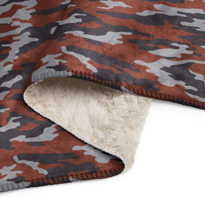 Russian Flora Red CAMO Sherpa Blanket