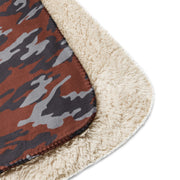 Flora Red Russian CAMO Sherpa Blanket