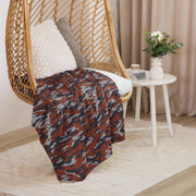Flora Red Russian CAMO Sherpa Blanket