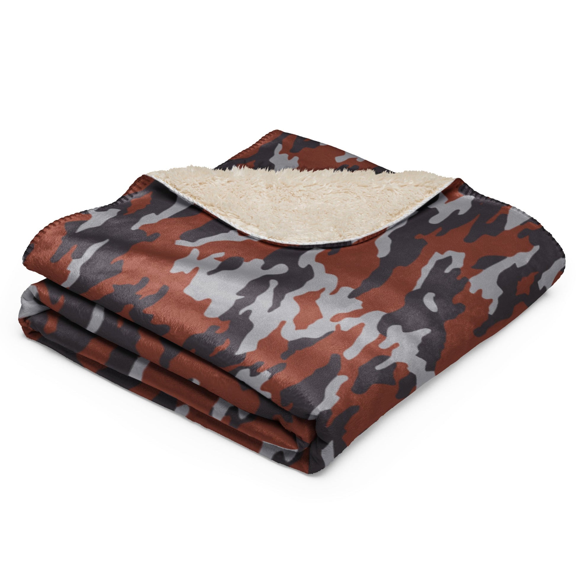 Russian Flora Red CAMO Sherpa Blanket