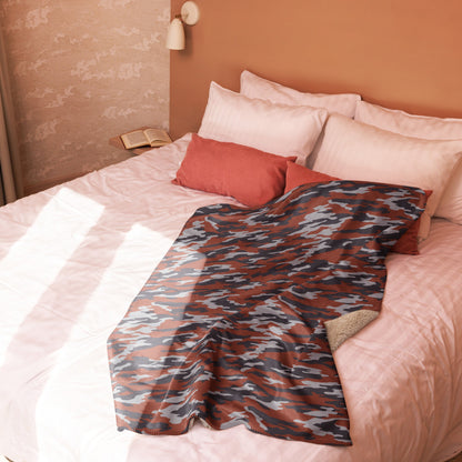 Russian Flora Red CAMO Sherpa Blanket