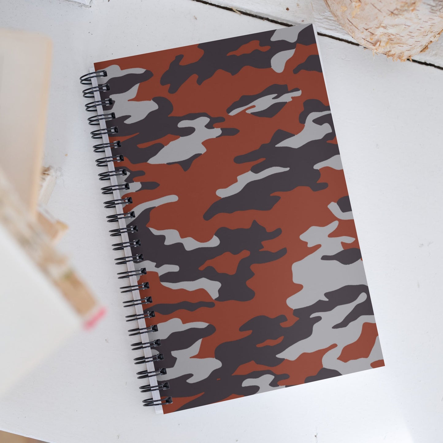Russian Flora Red CAMO Spiral Notebook