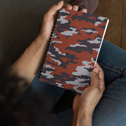 Russian Flora Red CAMO Spiral Notebook