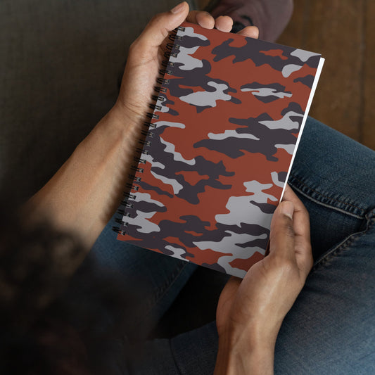 Russian Flora Red CAMO Spiral Notebook