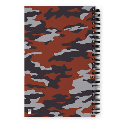 Russian Flora Red CAMO Spiral Notebook