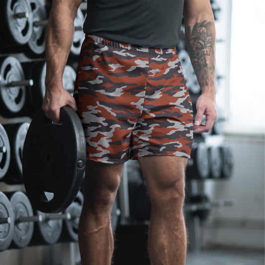 Russian Flora Red CAMO Unisex Athletic Long Shorts - 2XS