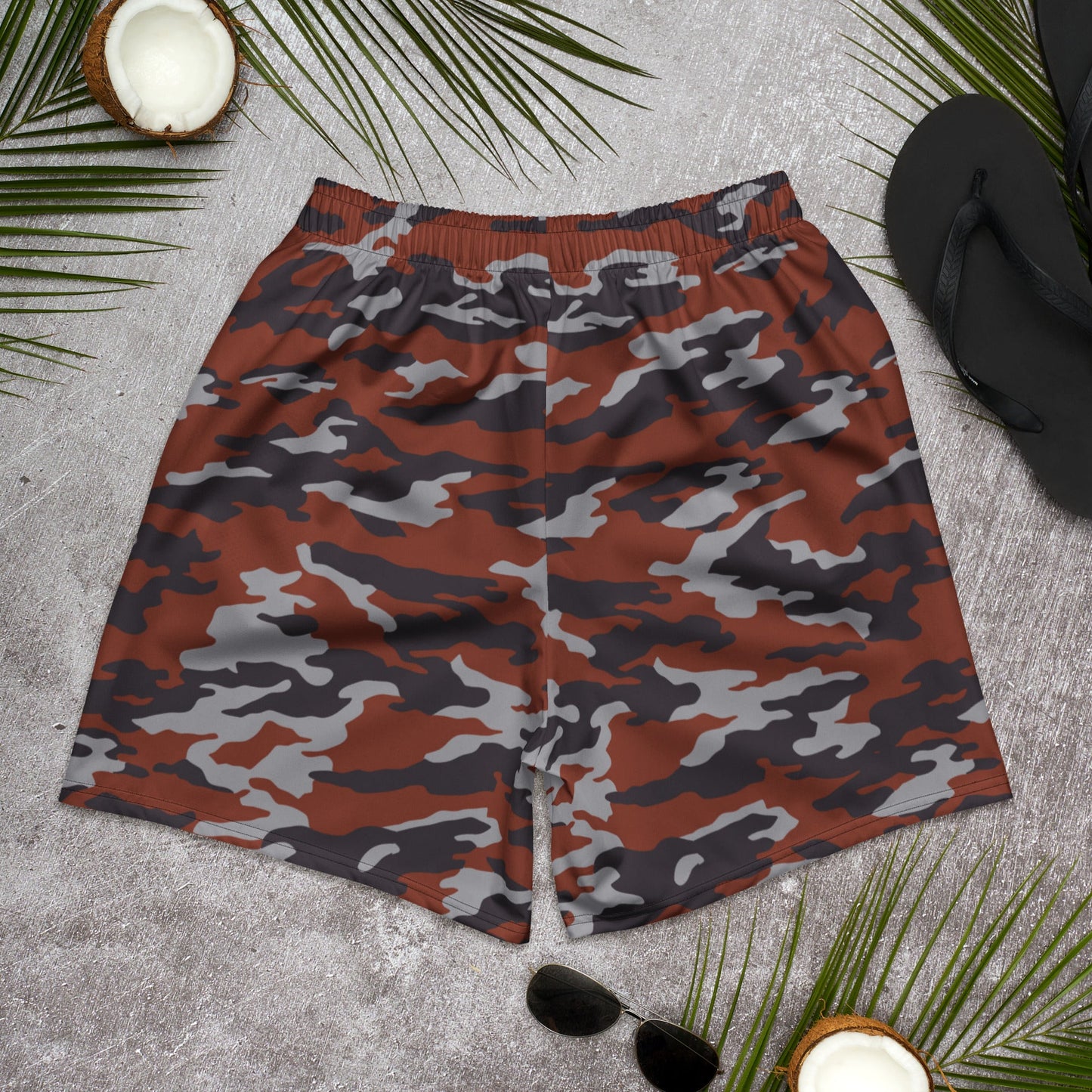 Russian Flora Red CAMO Unisex Athletic Long Shorts