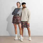 Flora Red Russian CAMO Unisex Athletic Long Shorts