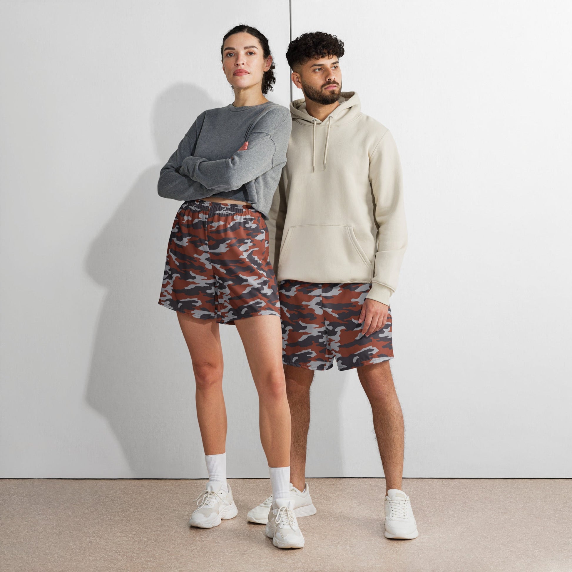 Russian Flora Red CAMO Unisex Athletic Long Shorts