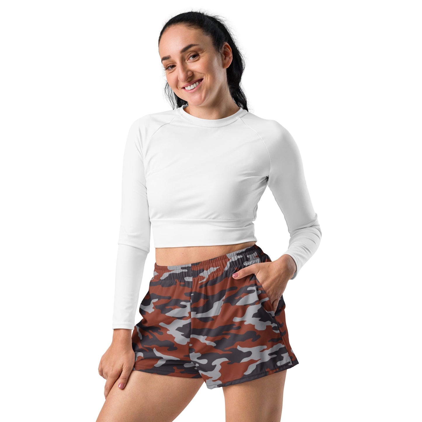Russian Flora Red CAMO Unisex Athletic Shorts