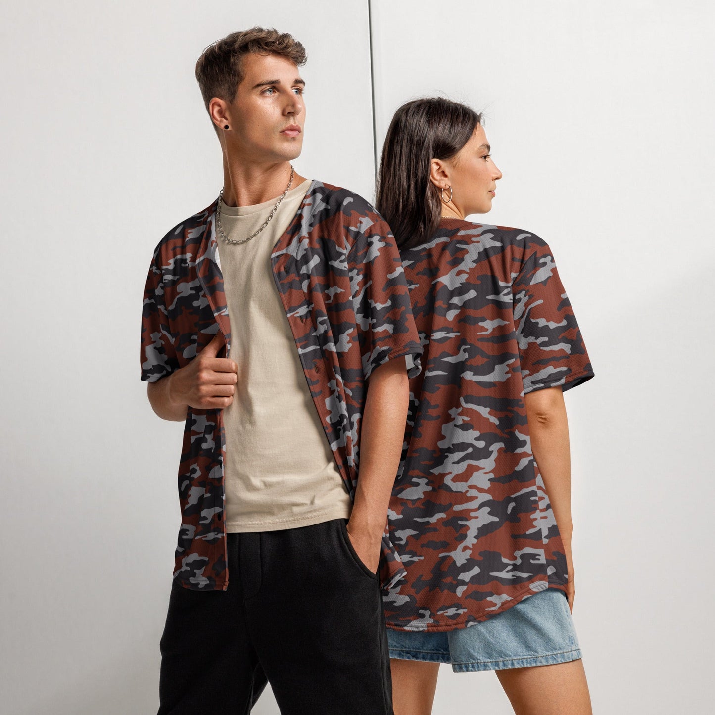 Russian Flora Red CAMO Unisex Baseball Jersey - 2XS