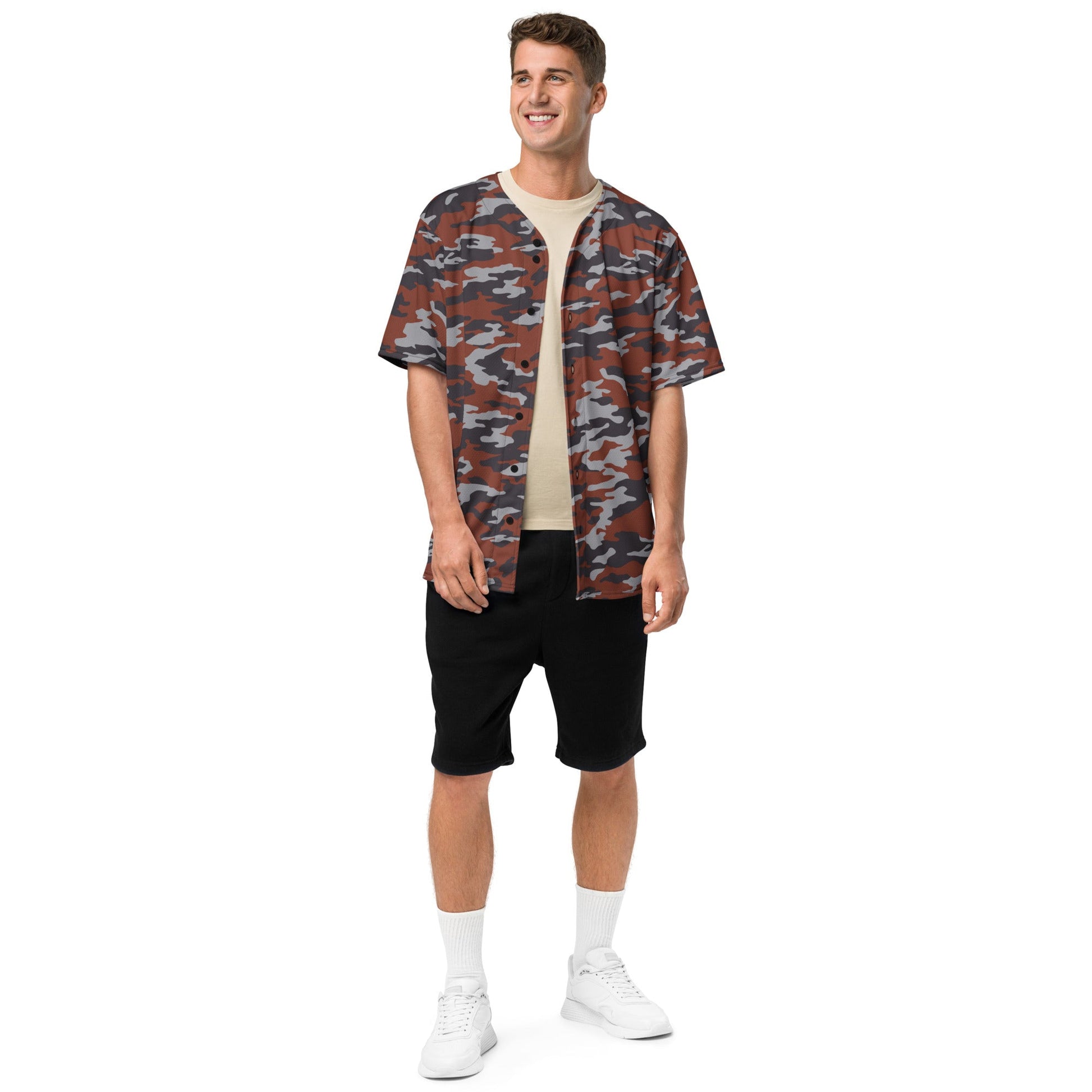 Russian Flora Red CAMO Unisex Baseball Jersey