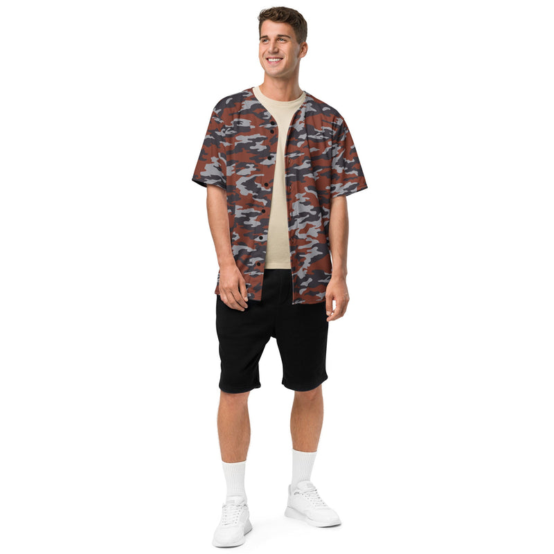 Flora Red Russian CAMO Unisex Baseball Jersey