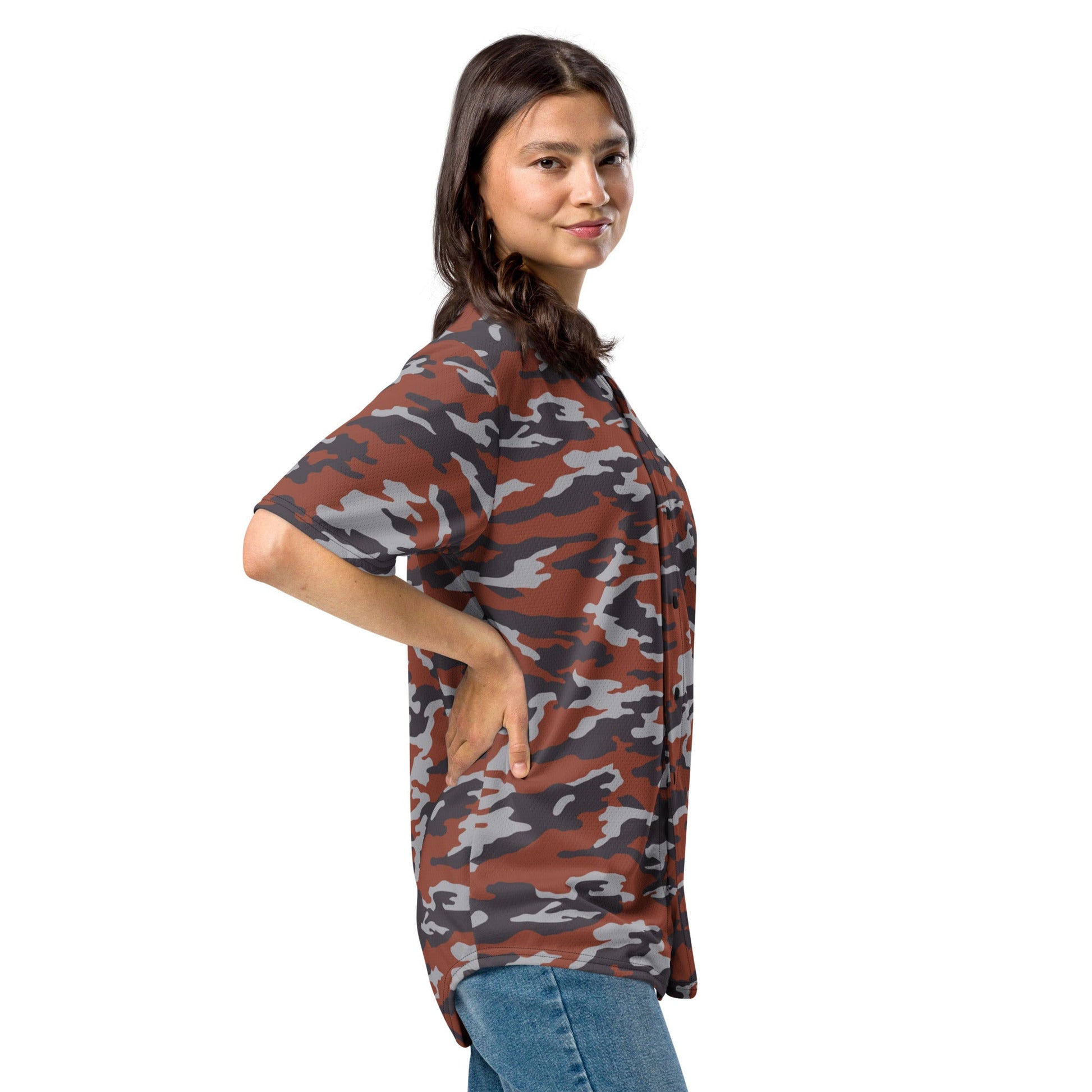 Russian Flora Red CAMO Unisex Baseball Jersey