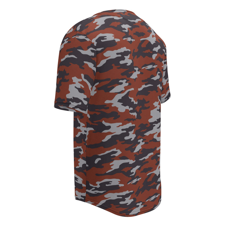 Flora Red Russian CAMO Unisex Baseball Jersey