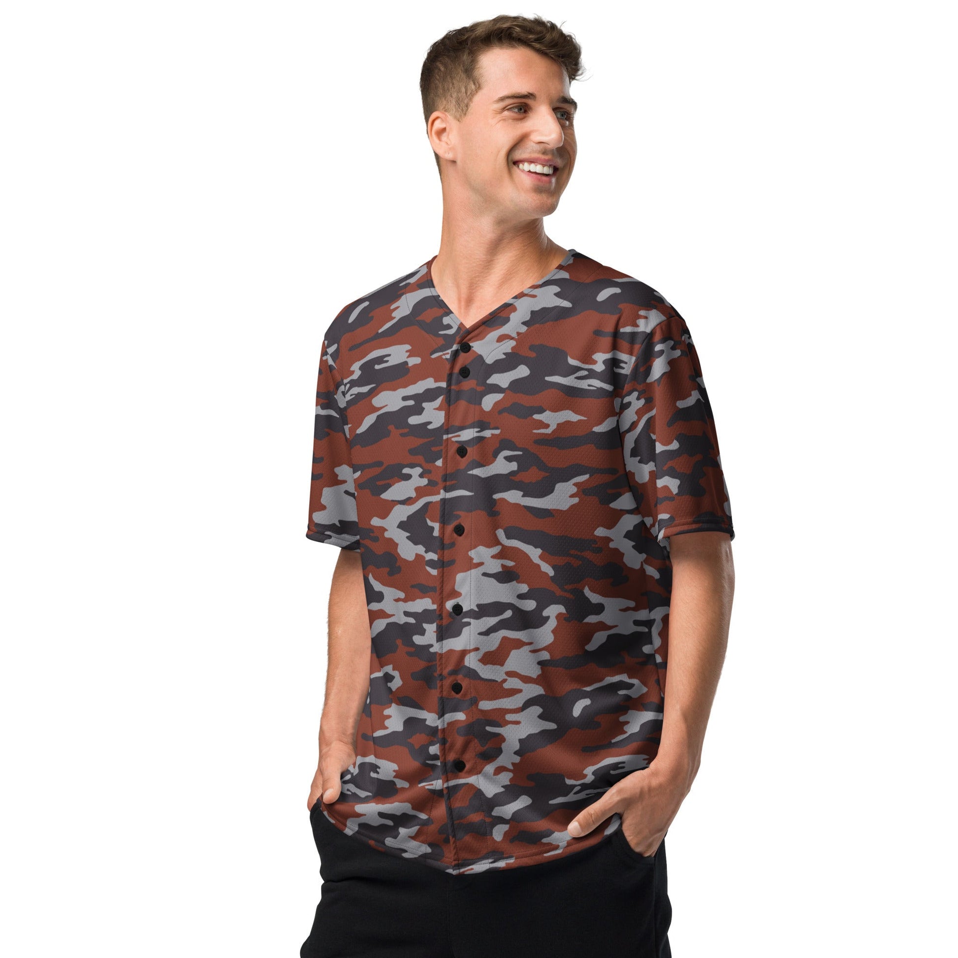 Russian Flora Red CAMO Unisex Baseball Jersey
