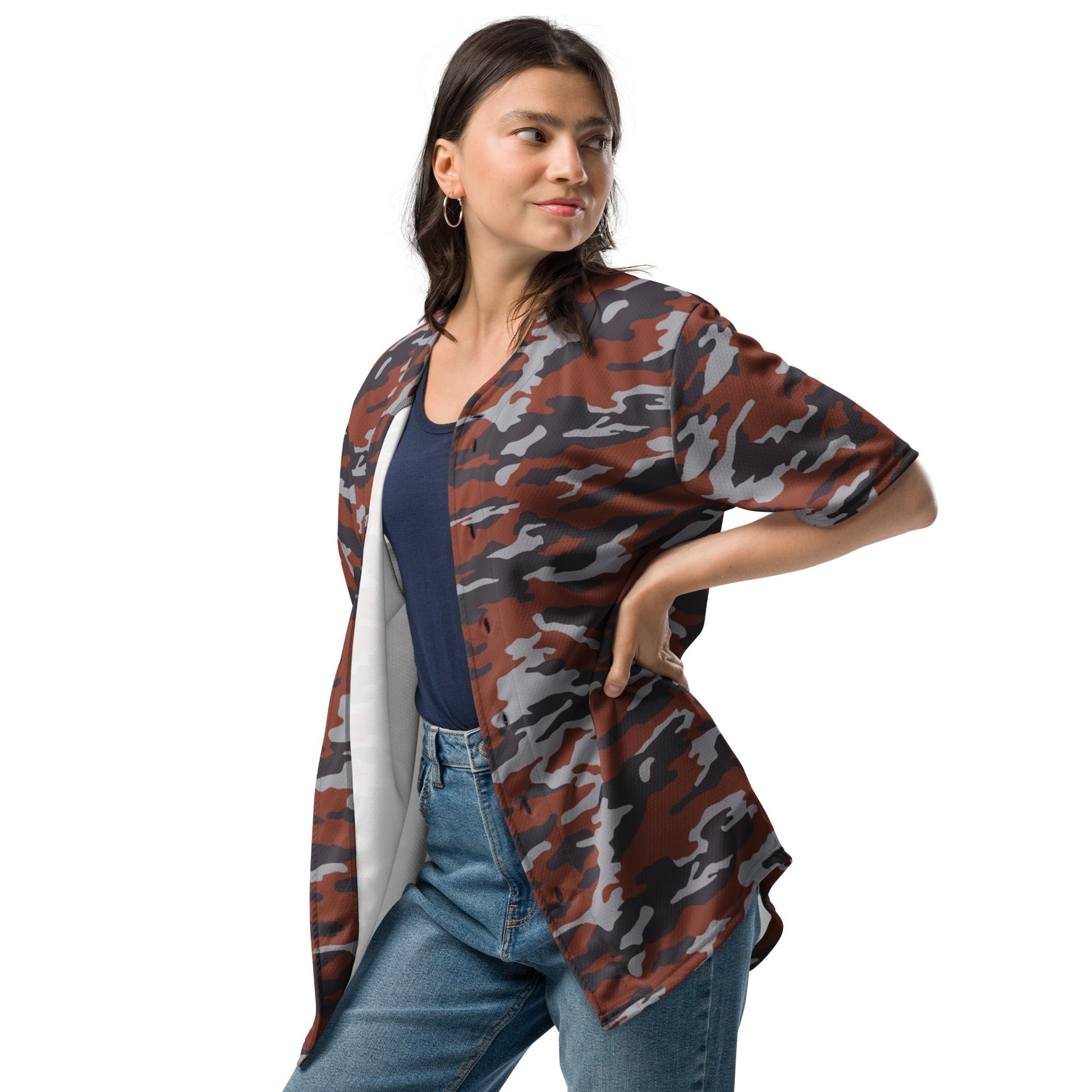 Russian Flora Red CAMO Unisex Baseball Jersey