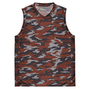 Flora Red Russian CAMO Unisex Basketball Jersey