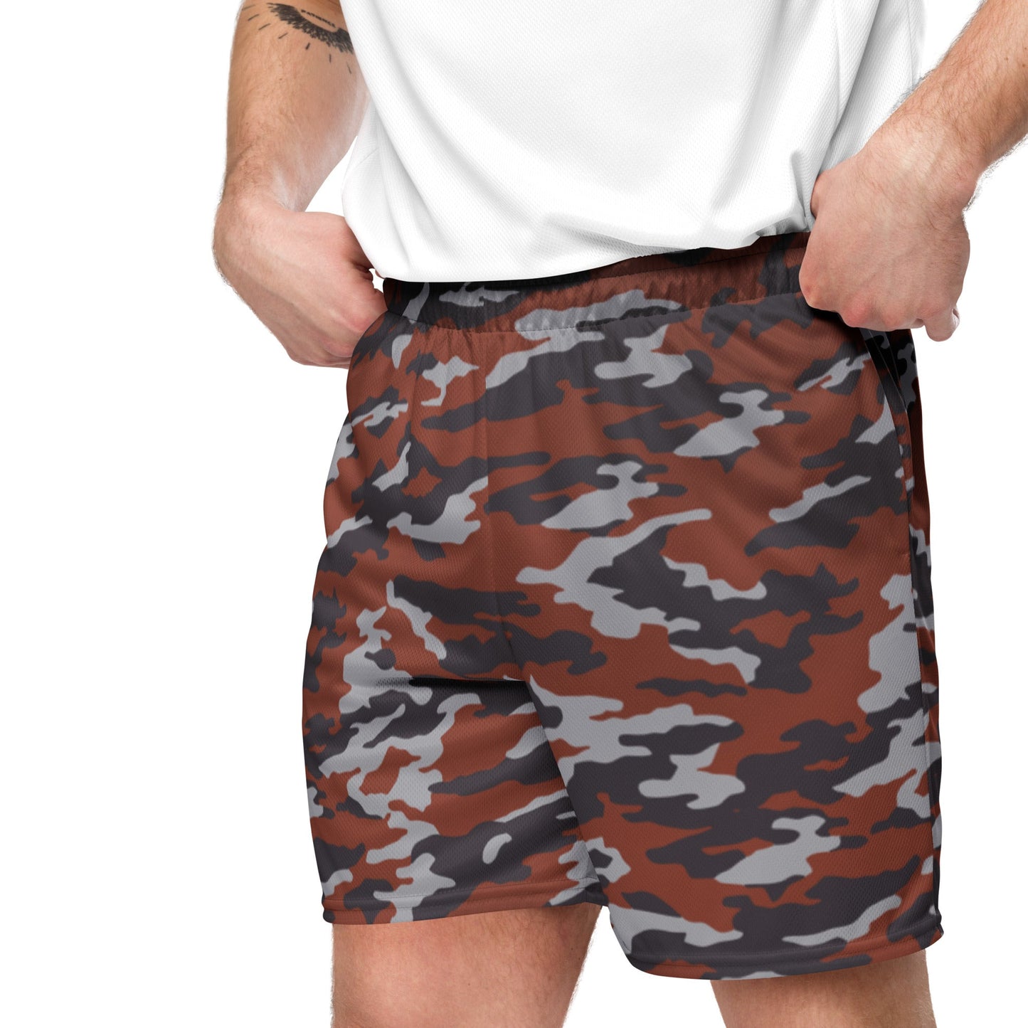 Russian Flora Red CAMO Unisex Mesh Shorts