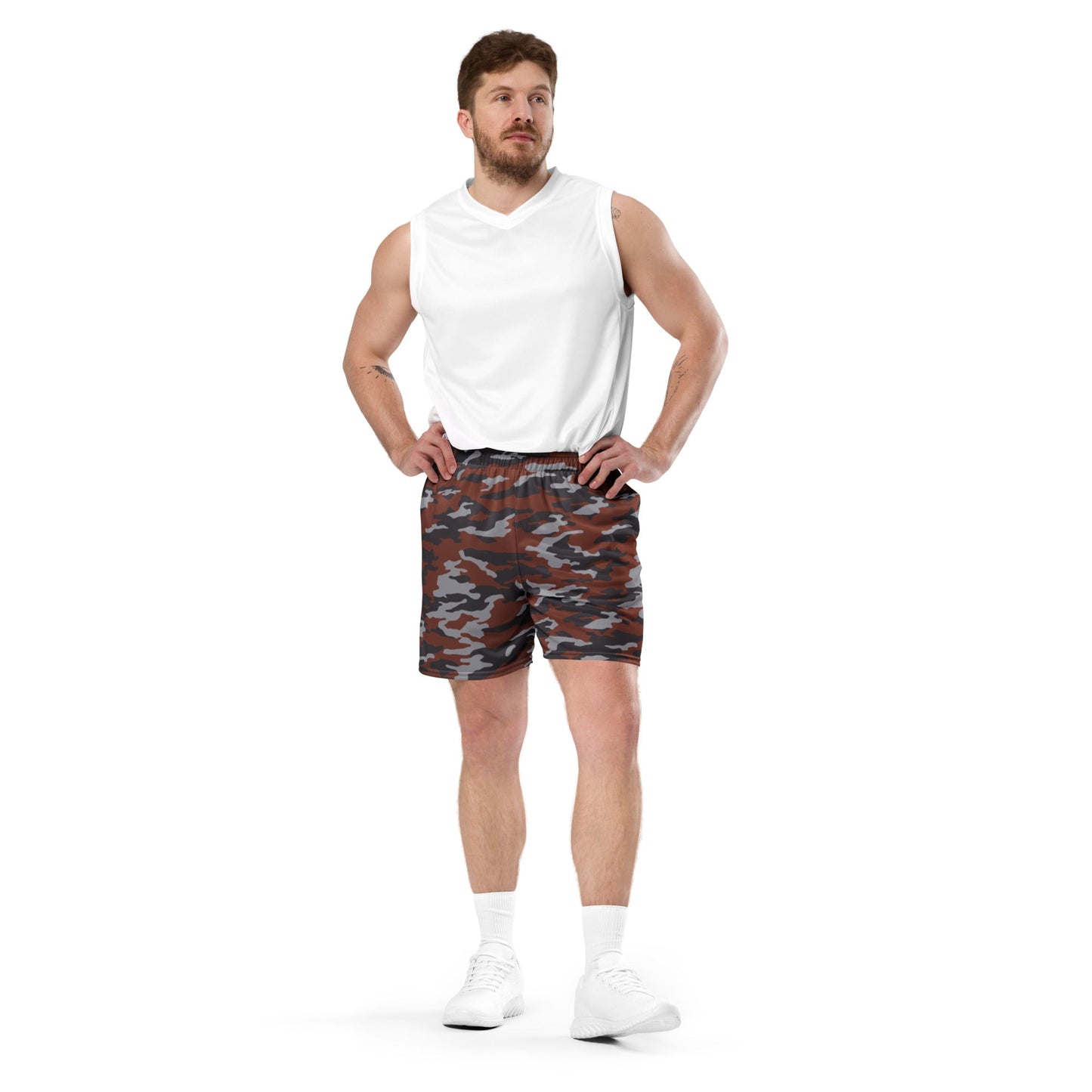 Russian Flora Red CAMO Unisex Mesh Shorts