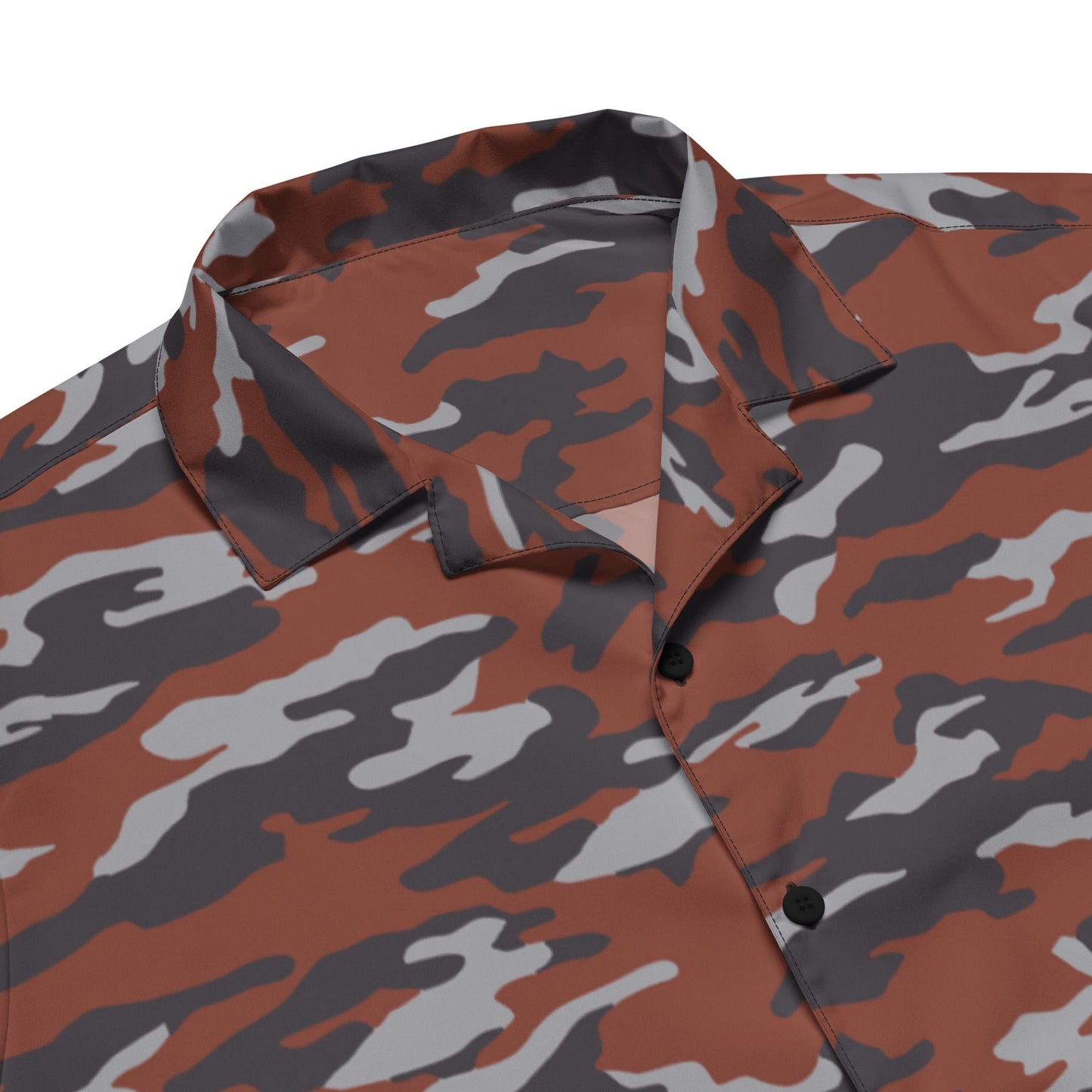 Russian Flora Red CAMO Unisex Short-Sleeve Button Shirt